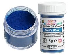 Sugarflair Blossom Tint Dust Navy Blue - Colorant alimentaire en poudre pour décorations de gâteaux, fondant, glaçage, chocolat, crème au beurre, macarons et plus - 5G