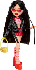 Bratz sort ! - Jade - 1 poupée de collection avec accessoires, tenue, sac, lunettes de soleil et brosse - Jouet pour enfant - 6 ans et plus, Rouge