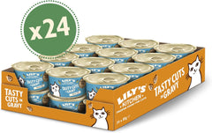 Lily's Kitchen Fish Tasty Cuts Nourriture humide pour chats - Paquet de 24 (24 x 85g) Délicieux morceaux de poisson en sauce pour chats