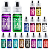 Colorant alimentaire en gel - 16 colorants alimentaires vibrants pour la pâtisserie, la décoration de gâteaux, le glaçage, les biscuits, le fondant et les macarons - Colorant alimentaire en gel pour la fabrication de savon et l'artisanat - 6 ml chacun