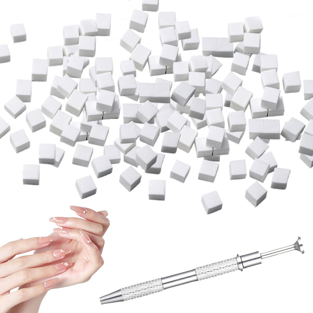 100 pcs Nail Art Schwamm Mit Metallgreifer, Éponge Pinceau Applicateur, Éponge Nagel Pinsel, Maniküre Zubehör Für Nägel, Um Eine Varaudzen von Gradient Nail Art Patterns Zu Ersetlen