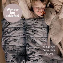 Couverture pondérée pour bébé | 3,5 kg | 100X150Cm | Couverture thérapeutique | Couvertures lestées | Couverture épaisse (visage de tigre bleu, 3,5Kg-100X150 Cm) Lits et Couvertures BLENKZ.