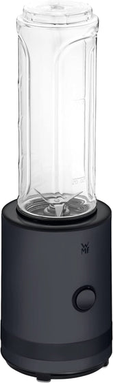 WMF Küchenminis Smoothie-To-Go, Mini batteur sur socle avec deux bols de mixage/trinkbehältern 0,6 L, Mixer Hochleistungsmixer 300 W, Edelstahl Matt, Schwarz Kitchen Naty Shop Deep Black