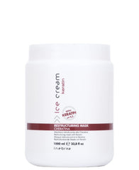 Masque restructurant à la Kératine Ice Cream. Masque capillaire restructurant, 500 ml Masque capillaire Naty Shop 1 litre (1 paquet)