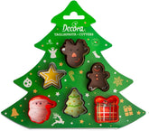 0255097 MINI DÉCORATEUR DE NOËL EN PLASTIQUE, 6 PIÈCES, Assorti