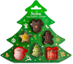 0255097 MINI DÉCORATEUR DE NOËL EN PLASTIQUE, 6 PIÈCES, Assorti