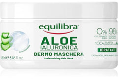 Equilibra Hair, Aloe Hyaluron Mask, masque capillaire hydratant et démêlant à l'aloe vera (20%), acide hyaluronique, extrait d'ortie, 450 ml Naty Shop Hair Mask 450 Ml (1 pack)