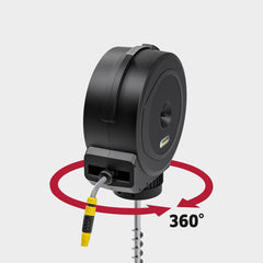 Dévidoir automatique Kärcher HBX 5.35 : tuyau de 35 m, tuyau de raccordement : 1,5 m ; Rétraction automatique du tuyau, pratique et flexible, noir