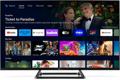 Smart TV 32" TS32FL SMG14, Android TV, DVB-T2/S2, Google Cast/Chromecast, Google Assistant, Tivùsat HD, HbbTV, Pause TV, télécommande vocale, 12 V/220 V pour maison, camping-car, bateau