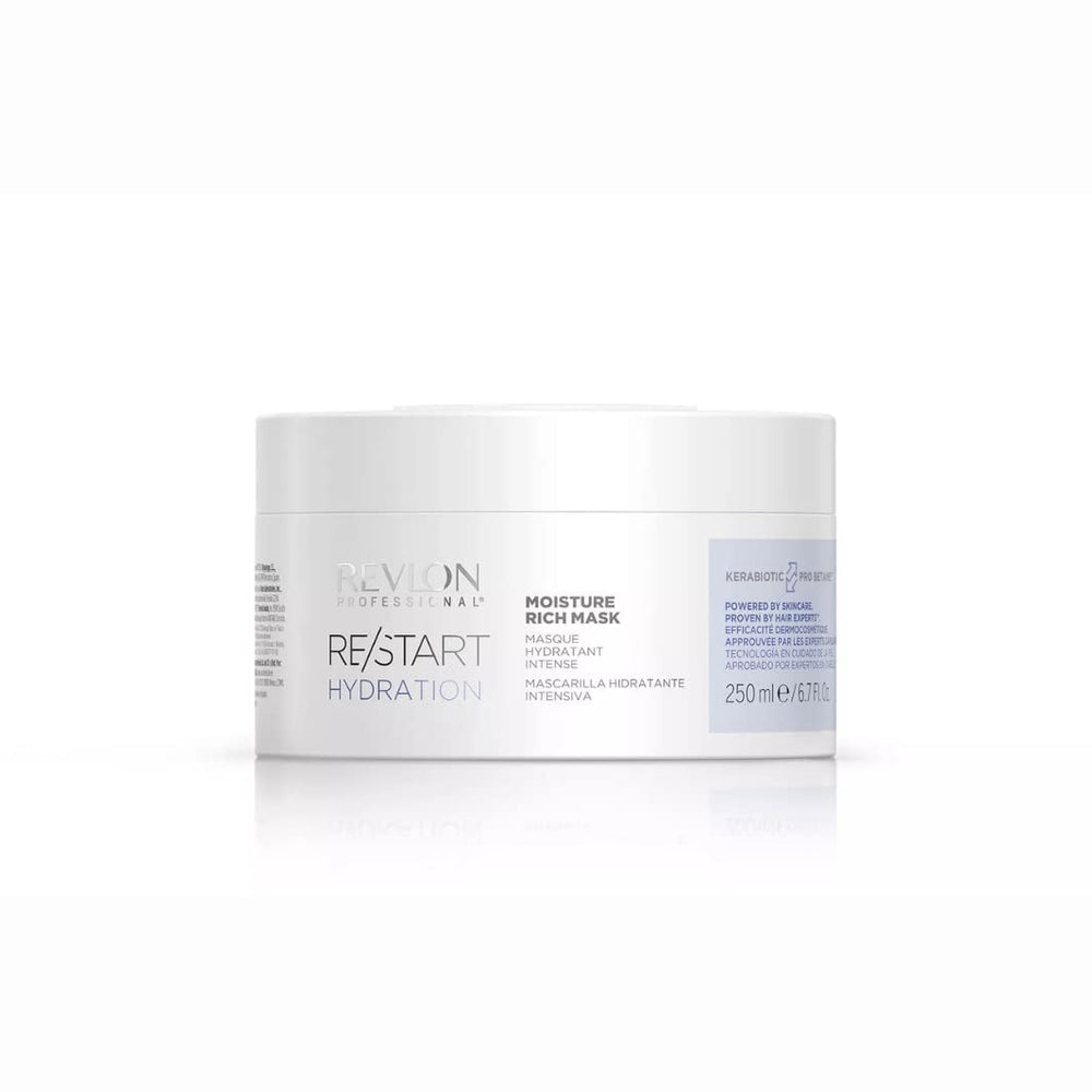 RE/START Hydration Moisture Rich Mask 250 ml Masque capillaire hydratant pour cheveux secs Masque de soin riche longue durée Masque capillaire régénérant anti-frisottis Naty Shop Hair Mask Default Title