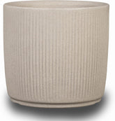 Scheurich Linetto 30, jardinieră/ghiveci/jardină, rotundă, culoare: nisip, fabricată din plastic reciclat, garanție 10 ani, pentru uz exterior