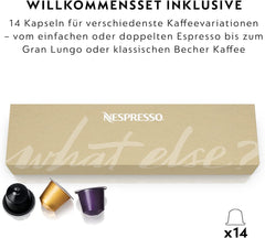 Nespresso EN167.W Machine à expresso à capsules Citiz, pompe haute pression et contrôle idéal de la température, sans Aeroccino (mousseur à lait), fonction économie d'énergie, 1260 W, blanc crème, 37,4 x 11,9 x 25,5 cm