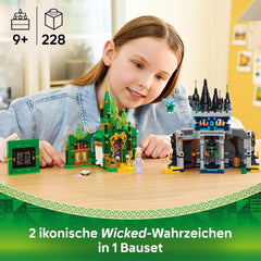 LEGO Wicked Emerald City & Kiamo Ko Castle - Kreatives Spielzeug mit Elphaba & Glinda Minifiguren sowie EIN AFFE & Zubehör - Kinder Geschenk für Mädchen, Jungen & Filmfans ab 9 Jahren - 75689