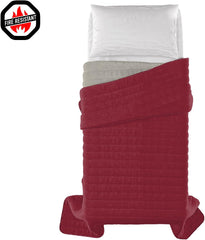 Couverture d'été en lin italien, ignifugé, microfibre, bicolore, bordeaux/gris clair, 170 X 270 cm Couettes et couettes Naty Shop