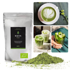 Moya Matcha Bio Poudre de thé vert quotidien | 250 g de qualité quotidienne (III) | Parfait pour être consommé avec des lattés, des smoothies et des limonades...