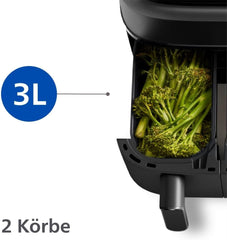 Philips Airfryer à double panier série 3000 avec ensemble petit-déjeuner, 9 litres, 2 tiroirs Appareils électroménagers Naty Shop