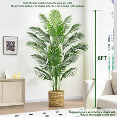 Künstliche Gefälschte Palme 180CM Tropische Bäume Im Topf Mit 18 Stämmen Und Echter Rinde Design Areca Boden Pflanze Gefälschte Palme Pflanze Für Indoor Outdoor Home Decor
