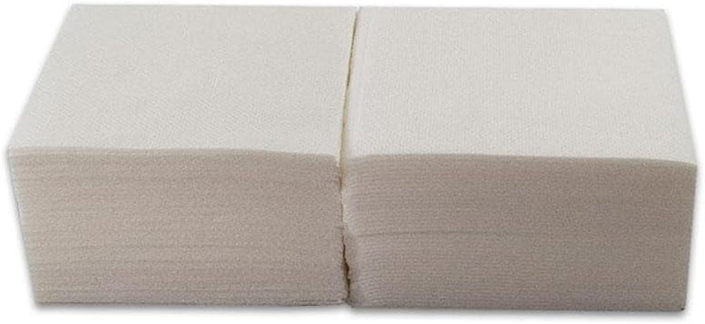 , Serviette cocktail en papier, pli 1/4, Dentelle, 150 Serviettes, Blanc