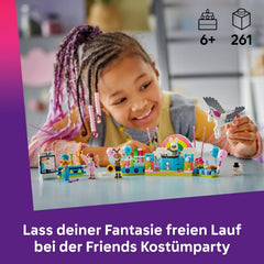 LEGO Friends Kostümparty mit Einhorn und Fee - Spielzeug für Mädchen ab 6 Jahren - Bühne, DJ-Pult, 4 Minipuppen, der Katze Churro und Einer Pferdefigur sowie lustigem Zubehör - Geschenkidee - 42661