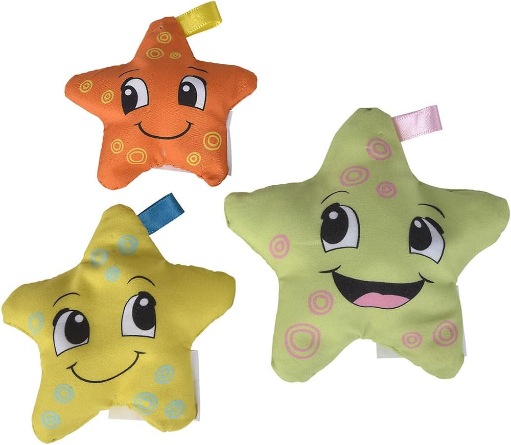 Simba 104010071 - Étoile de mer douce ABC, jouet pour enfant, étoiles textiles remplies de polystyrène, 3 pièces, à partir de 6 mois Baby Toys Naty Shop Titre par défaut