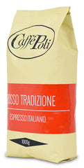 Café Poli Rosso | Expresso traditionnel | Machines à expresso italiennes | Idéal pour Kaffeevollautomaten, Siebträger et Espressomashinen | 1x1 kg
