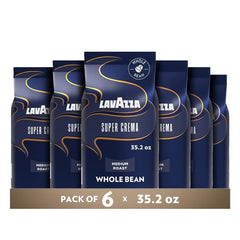 Lavazza Super Crema Espresso Bohnen - Sac de 2,2 lb (paquet de 6)
