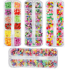 4 Set Nagel Obst Scheiben, Basicon Niedliche Obst Polymer Scheiben Obst Scheibe Nail Nagel 3D Obstscheibe Nail Art Slice For DIY Liefert Maniküre Dekoration Schleim Zubehör Nageldekorationen, 4 Stile