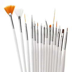 ® 20 X Pinceaux à Ongles Professionnels, Gel, Pinceaux de Peinture, Pinceaux d'Artiste, Kit de Pinceaux à Ongles Français, Ensemble d'Outils à Pointe Pointue, pour la Conception des Ongles, la Peinture, le Motif à Points, etc., avec Sac