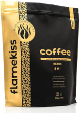 Grains de café 1 kg – Grains d'espresso Arabica et Robusta de haute qualité, torréfiés à la main au feu de bois pour une expérience de café en grains entiers riche et aromatique