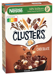 Nestlé CLUSTERS Chocolate, Cereale făcute cu 59% cereale integrale, cu ciocolată și migdale, conține vitamine, calciu și fier, 1 pachet (1 x 330g)