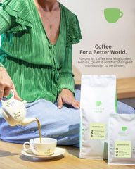 Café - Korofeigu I 100% Arabica I Kaffeebohnen 250g I Idéal pour Moka kanne, Siebträger & Vollautomat mit schokoladig, nussigen Aroman I miltre Röstung