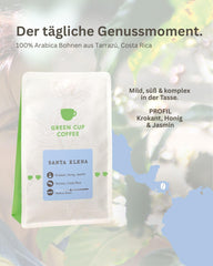 Café - Santa Elena I 100% Arabica I Kaffeebohnen 250g I Perfekt für jede Zubereitung - Moka Kanne, Siebträger, Vollaautomat, mit schokoladig, fruchtig süssen Aromen I miltre Röstung