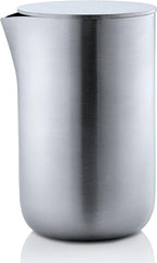 blomus -BASIC- Fouet en acier inoxydable mat avec couvercle, capacité 120 ml, tasse à lait élégante, passe au lave-vaisselle (H/L/H : 8,3 x 6,1 x 5,7 cm, acier inoxydable, 63618)