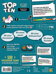 Jocuri Cocktail COGD0008 Asmodee Top Ten, Joc de Petrecere, Germană, Multicolor, Colorat