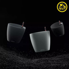 Jardinière LECHUZA Classico Couleur ECO 35 Gris Foncé | Jardinière avec système d'arrosage et indicateur de niveau d'eau | Fabriqué à partir de plastique 100 % recyclé | Finition mate | Ø 34,5 x 32,5 cm | 18935