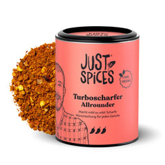 Just Spices Turbo Sharper Allrounder I More Wumms für jedes Gericht mit dreifach Chili I Gewürzdose, 61 g