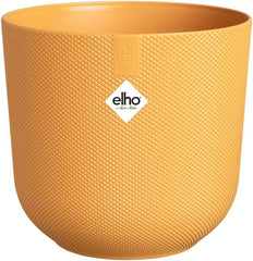 elho Jazz Round Mini 7cm - Pots de fleurs d'intérieur - 100% plastique recyclé - Ø 7 x H 6,5 cm - Jaune/Ambre