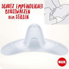 Protège-mamelons NUK | Boucliers de mamelon d'allaitement | Protège contre les mamelons douloureux | Silicone fin | Taille S (16 mm) | 2 pièces Aliments pour bébés et accessoires d'allaitement Naty Shop