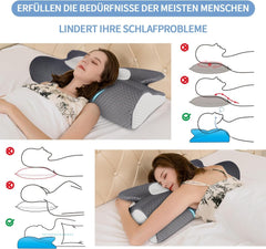 IDEA Pillow Pernă din spumă de memorie, pernă ergonomică Pernă ortopedică Durere de gât, pernă de dormit pentru dureri laterale de spate și abdominale, pernă pentru gât Pernă anti sforăit pentru adulți Perne ortopedice cervicale Naty Shop