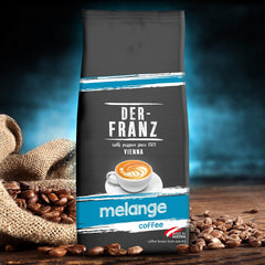 Café Der-Franz Melange, force 3/5, 100 % Arabica, grains de café entiers, 4 x 1000 g