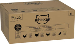 WHISKAS Nourriture humide pour chat en gelée 120 x 85g Sélection de volailles