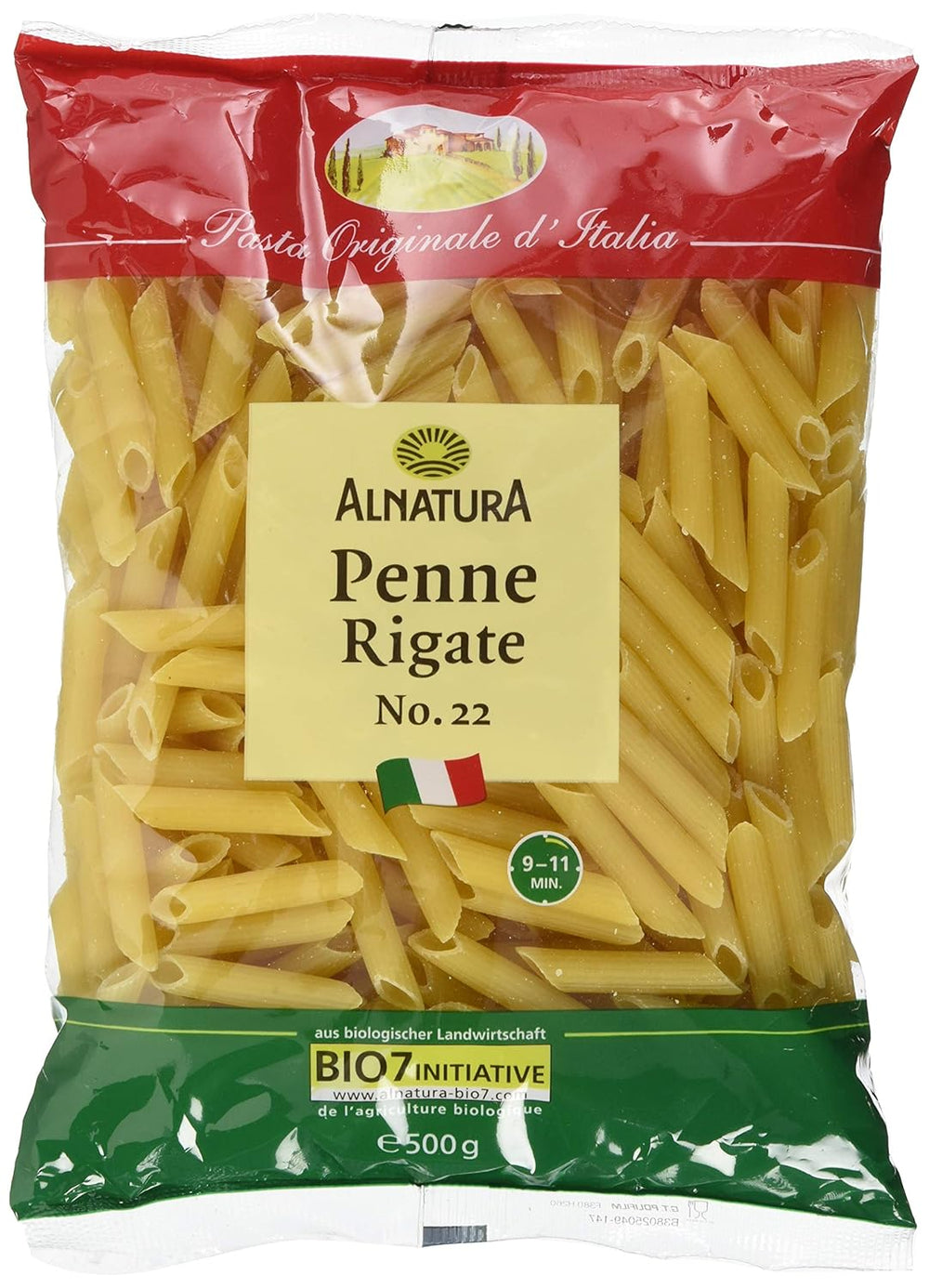 Pâtes biologiques Penne Rigate, 500g