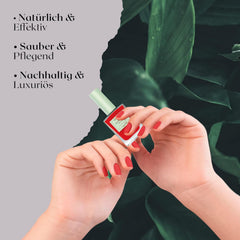 Vernis à ongles rouge à séchage rapide (Poppy Red) - vernis à ongles naturel avec formule végétalienne - respirant, durable et durable, 14 ml