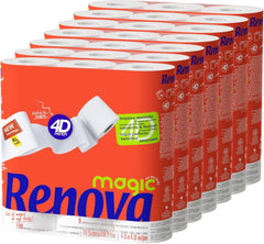 Papier toilette Renova, 7 paquets de 9 rouleaux - 63 rouleaux au total