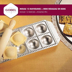 GSD Household Appliances Ravioli Chef Moule à raviolis, acier, 52x52mm, naturel