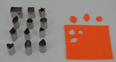 Mini emporte-pièces en métal Premo Sculpey ; 12 pièces, argent, emballage individuel