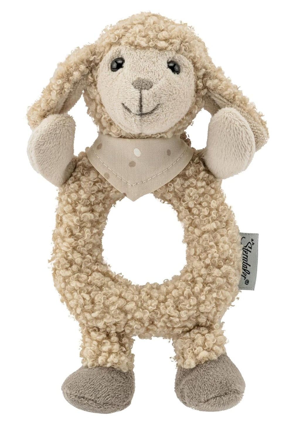 Flocke Sheep Sterntaler Catch Toy - jouet d'activité motrice pour hochet, tâtonner et jouer - peluche pour bébés et enfants avec hochet comme ami fidèle - jouet pour bébé en tissu doux de couleur sable Bebe Naty Shop Toys Titre par défaut