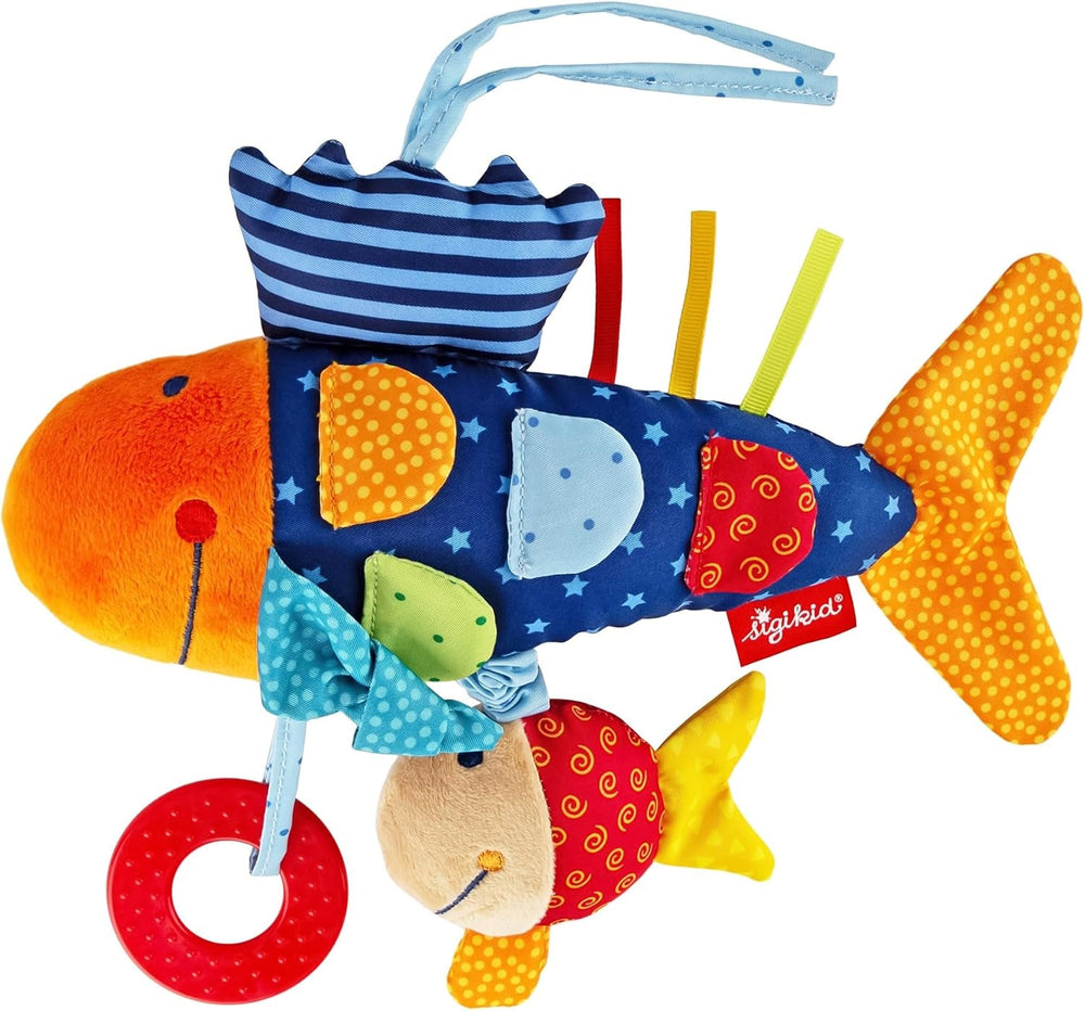 SIGIKID 40104 Poisson actif Baby Activity PlayQ Jouet pour enfants filles et garçons recommandé à partir de 3 mois Jouets bébé multicolores Naty Shop Multicolore/poisson
