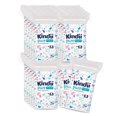 Serviettes Bébé Kindii Pure - 100% coton - Grandes serviettes carrées pour peaux sensibles - Remplace les lingettes humides - Douces - Bords doux Lingettes humides bébé Naty Shop 60