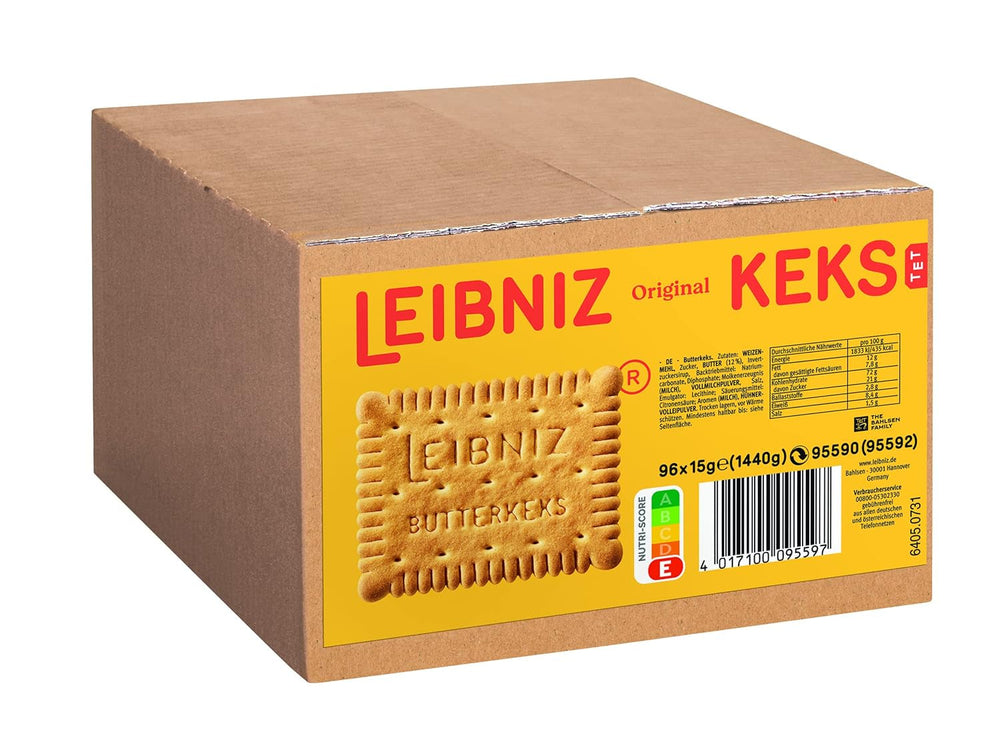 LEIBNIZ Biscuits au Beurre Original - Grand Paquet de 3 Biscuits au Beurre Emballés Individuellement (96 x 15g)